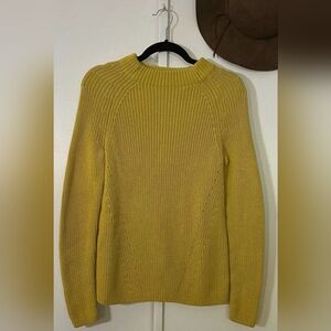 Lands' End Mustard Crew Neck Sweater - WOMANS SIZE SMALL